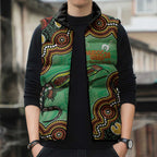 Personalised Australia Goanna NAIDOC Week 2026 Sleeveless Puffer Jacket 50 Years of Deadly Aboriginal Art
