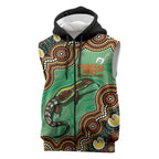 Personalised Australia Goanna NAIDOC Week 2026 Sleeveless Zip Hoodie 50 Years of Deadly Aboriginal Art