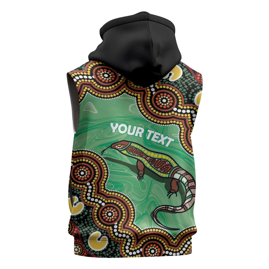 Personalised Australia Goanna NAIDOC Week 2026 Sleeveless Zip Hoodie 50 Years of Deadly Aboriginal Art