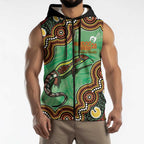 Personalised Australia Goanna NAIDOC Week 2026 Sleeveless Zip Hoodie 50 Years of Deadly Aboriginal Art