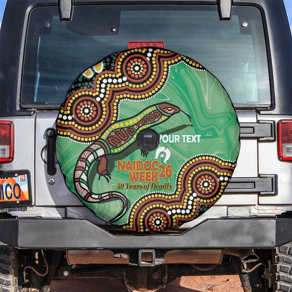 Personalised Australia Goanna NAIDOC Week 2026 Spare Tire Cover 50 Years of Deadly Aboriginal Art