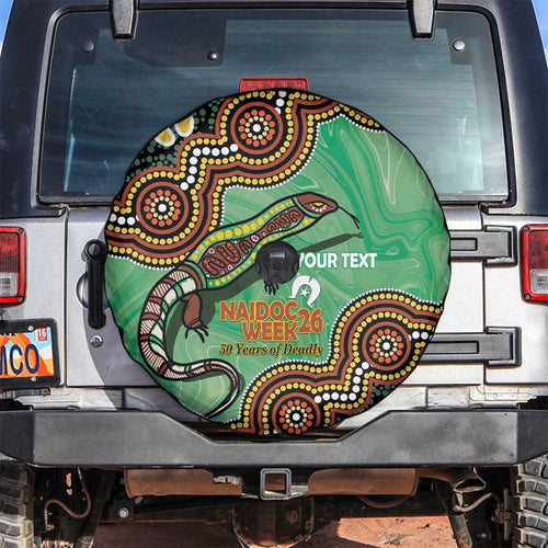 Personalised Australia Goanna NAIDOC Week 2026 Spare Tire Cover 50 Years of Deadly Aboriginal Art