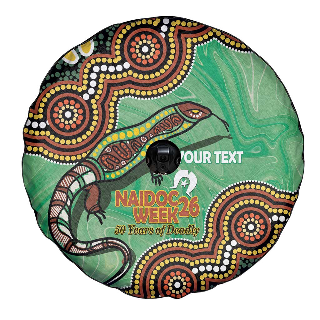 Personalised Australia Goanna NAIDOC Week 2026 Spare Tire Cover 50 Years of Deadly Aboriginal Art