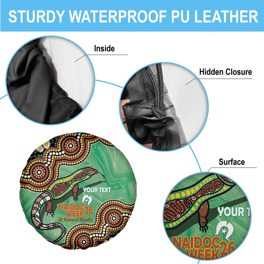 Personalised Australia Goanna NAIDOC Week 2026 Spare Tire Cover 50 Years of Deadly Aboriginal Art