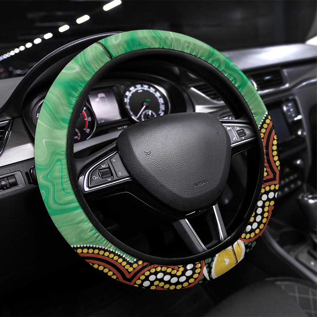 Australia Goanna NAIDOC Week 2026 Steering Wheel Cover 50 Years of Deadly Aboriginal Art