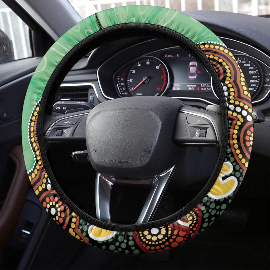 Australia Goanna NAIDOC Week 2026 Steering Wheel Cover 50 Years of Deadly Aboriginal Art