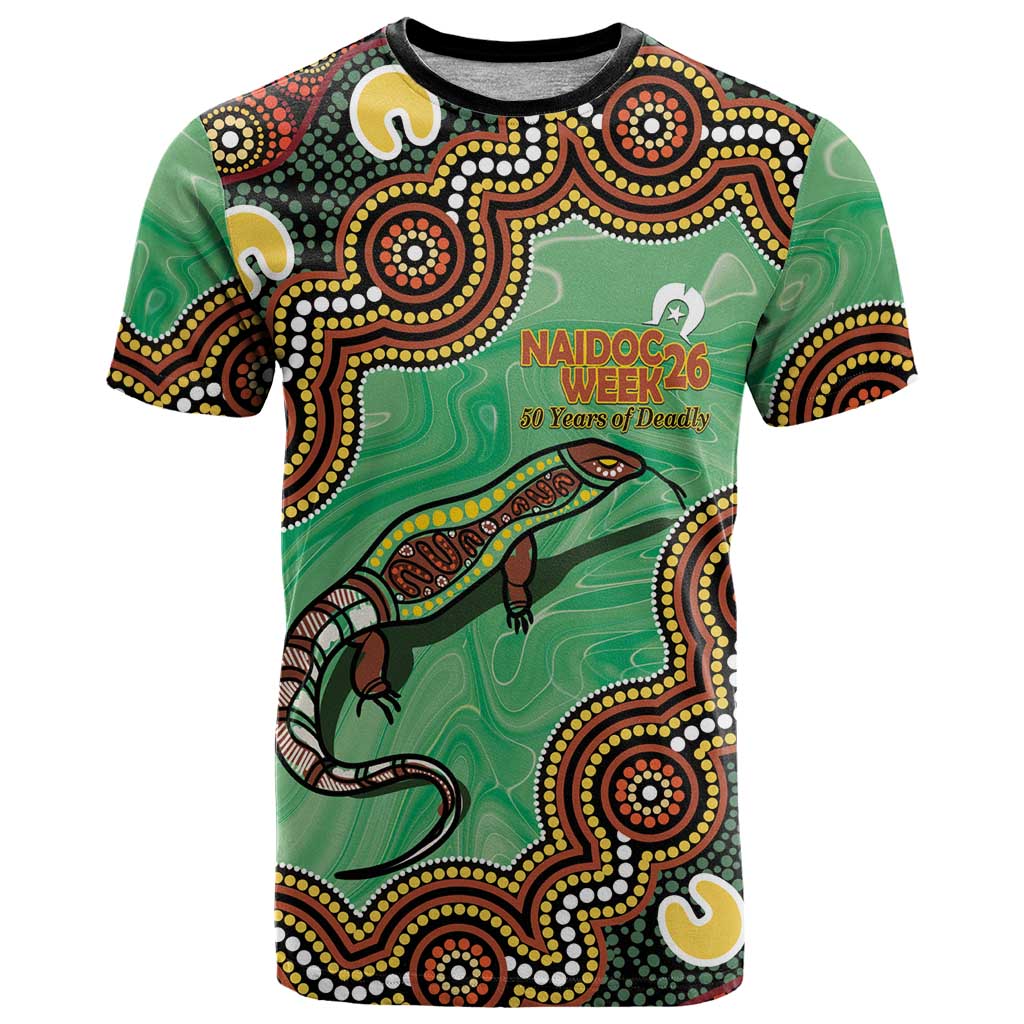 Personalised Australia Goanna NAIDOC Week 2026 T Shirt 50 Years of Deadly Aboriginal Art