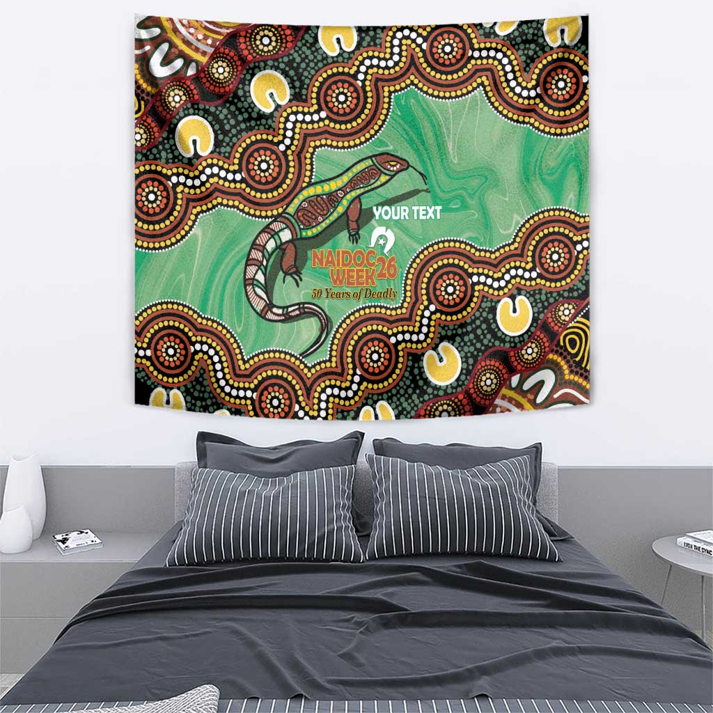 Personalised Australia Goanna NAIDOC Week 2026 Tapestry 50 Years of Deadly Aboriginal Art
