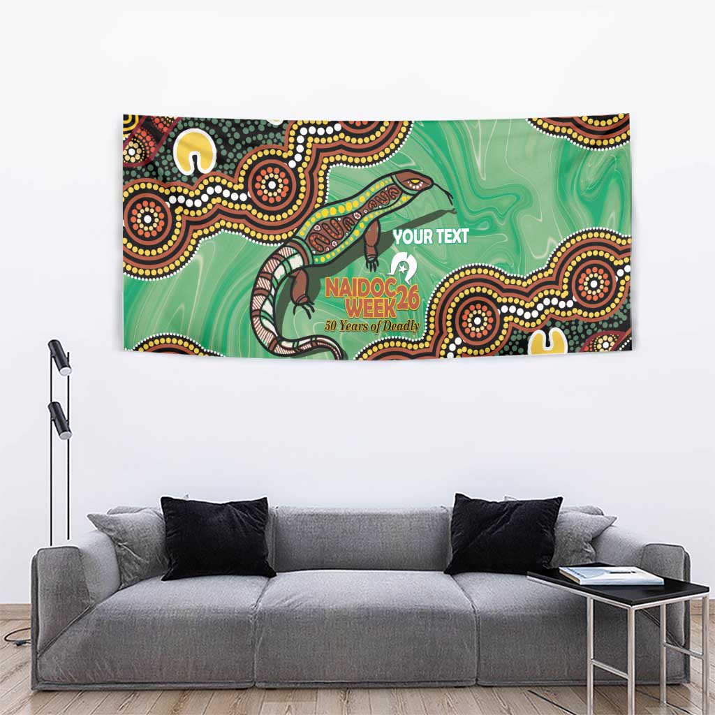 Personalised Australia Goanna NAIDOC Week 2026 Tapestry 50 Years of Deadly Aboriginal Art