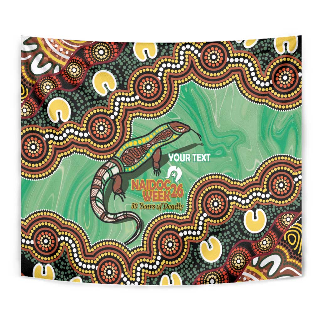 Personalised Australia Goanna NAIDOC Week 2026 Tapestry 50 Years of Deadly Aboriginal Art