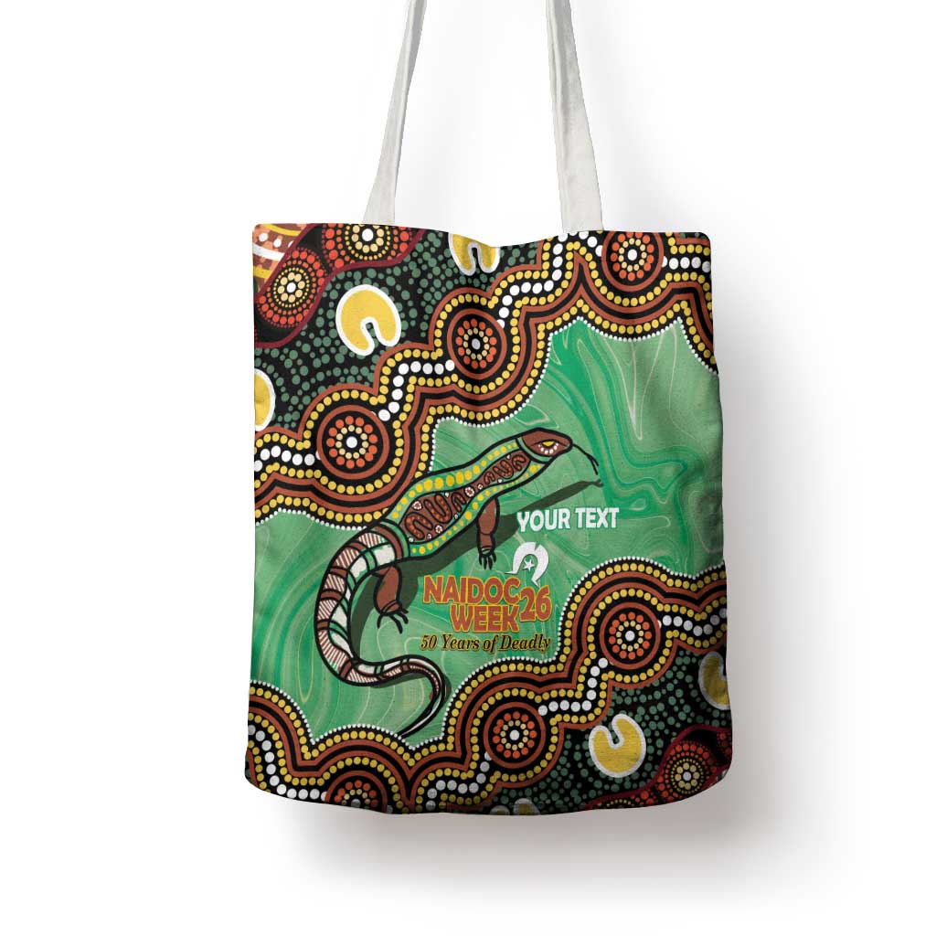 Personalised Australia Goanna NAIDOC Week 2026 Tote Bag 50 Years of Deadly Aboriginal Art