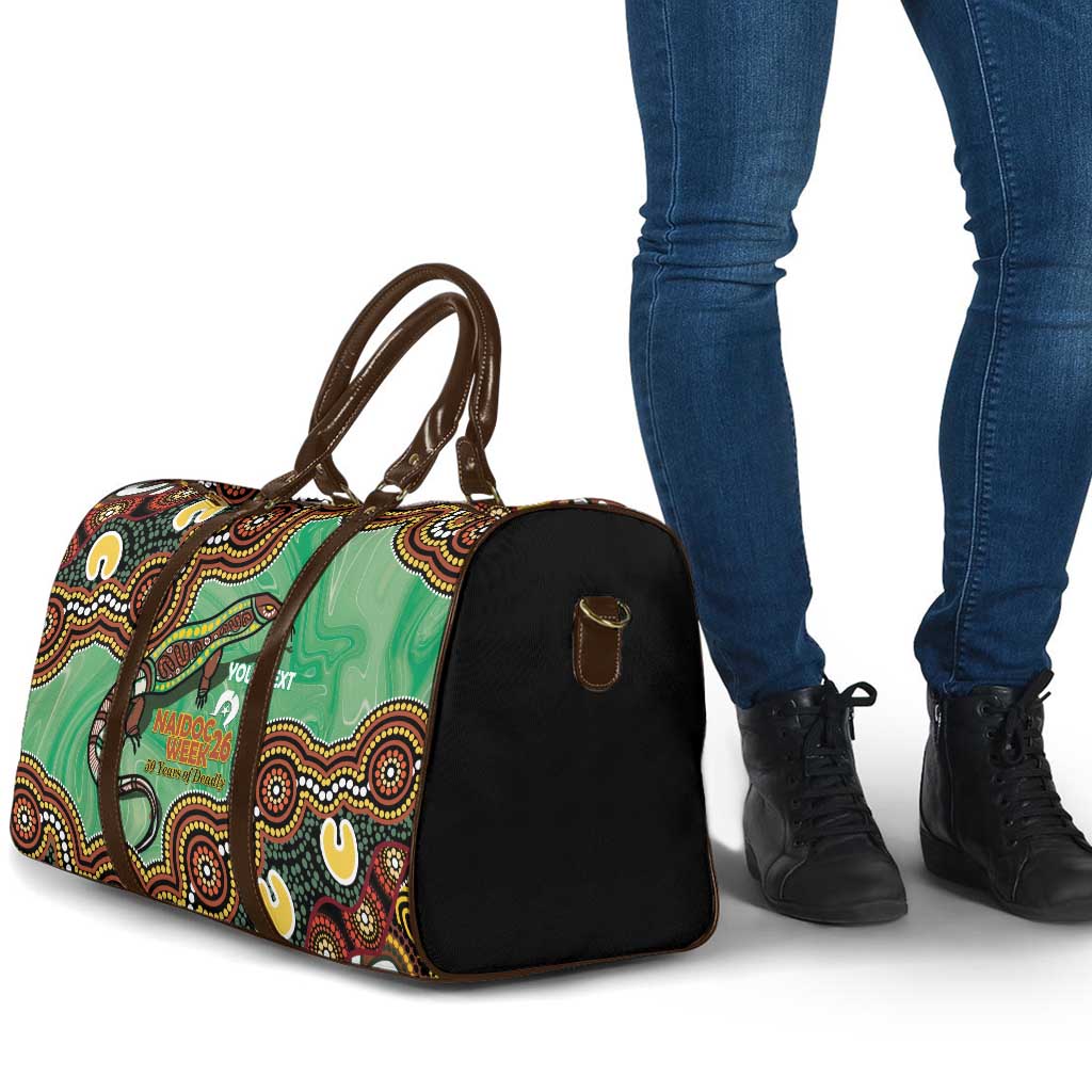 Personalised Australia Goanna NAIDOC Week 2026 Travel Bag 50 Years of Deadly Aboriginal Art