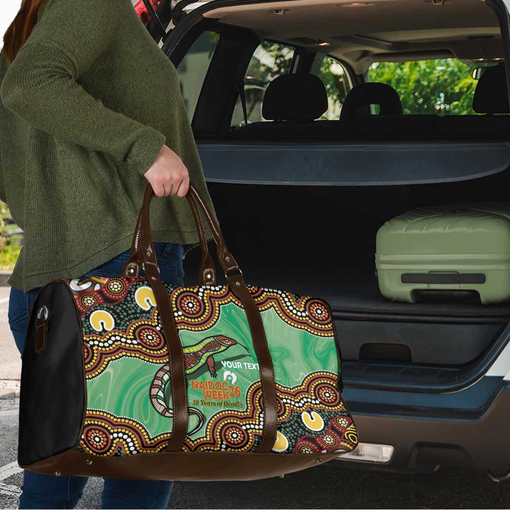 Personalised Australia Goanna NAIDOC Week 2026 Travel Bag 50 Years of Deadly Aboriginal Art
