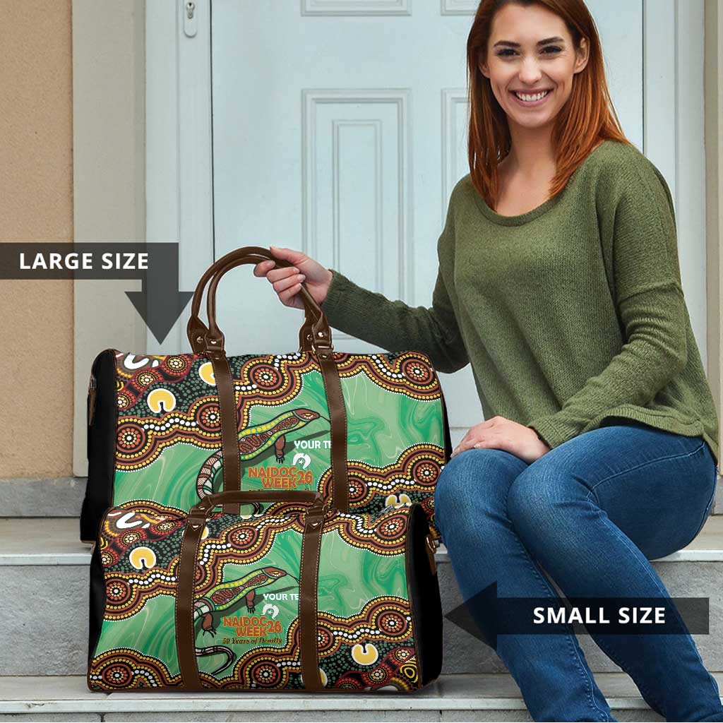 Personalised Australia Goanna NAIDOC Week 2026 Travel Bag 50 Years of Deadly Aboriginal Art