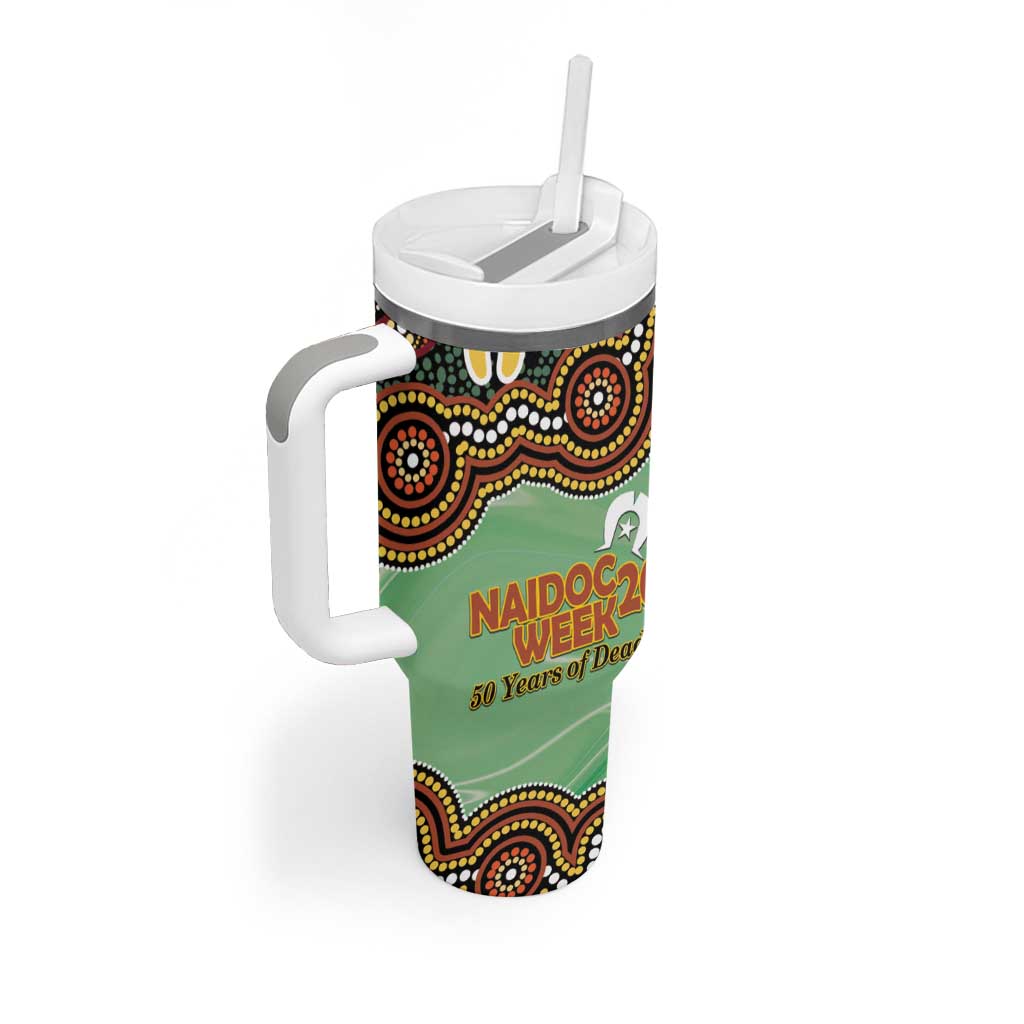 Personalised Australia Goanna NAIDOC Week 2026 Tumbler With Handle 50 Years of Deadly Aboriginal Art