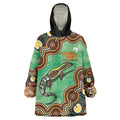 Personalised Australia Goanna NAIDOC Week 2026 Wearable Blanket Hoodie 50 Years of Deadly Aboriginal Art