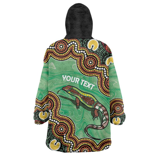 Personalised Australia Goanna NAIDOC Week 2026 Wearable Blanket Hoodie 50 Years of Deadly Aboriginal Art