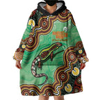 Personalised Australia Goanna NAIDOC Week 2026 Wearable Blanket Hoodie 50 Years of Deadly Aboriginal Art