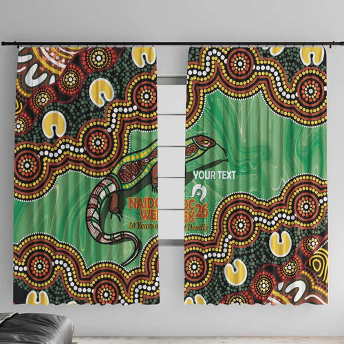 Personalised Australia Goanna NAIDOC Week 2026 Window Curtain 50 Years of Deadly Aboriginal Art