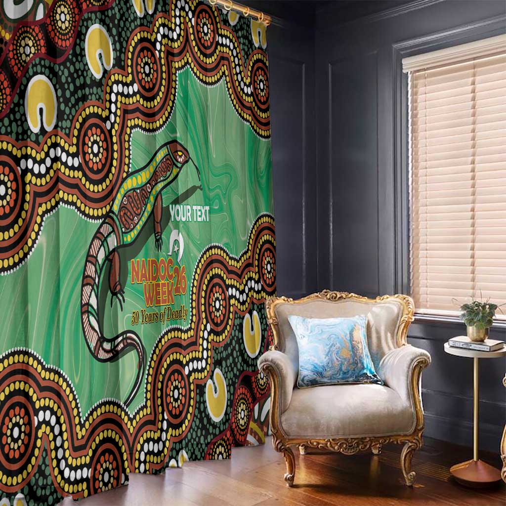 Personalised Australia Goanna NAIDOC Week 2026 Window Curtain 50 Years of Deadly Aboriginal Art