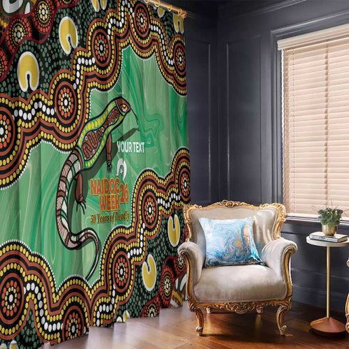 Personalised Australia Goanna NAIDOC Week 2026 Window Curtain 50 Years of Deadly Aboriginal Art