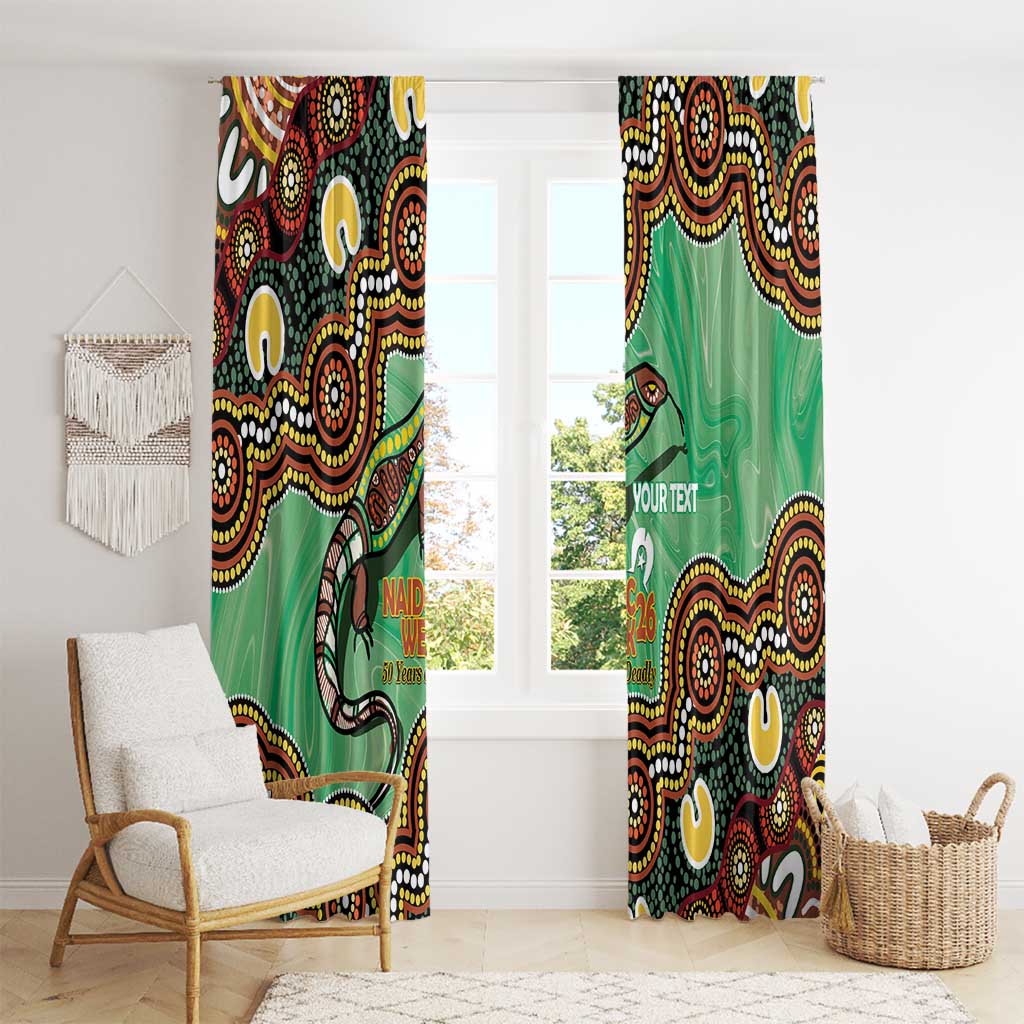 Personalised Australia Goanna NAIDOC Week 2026 Window Curtain 50 Years of Deadly Aboriginal Art