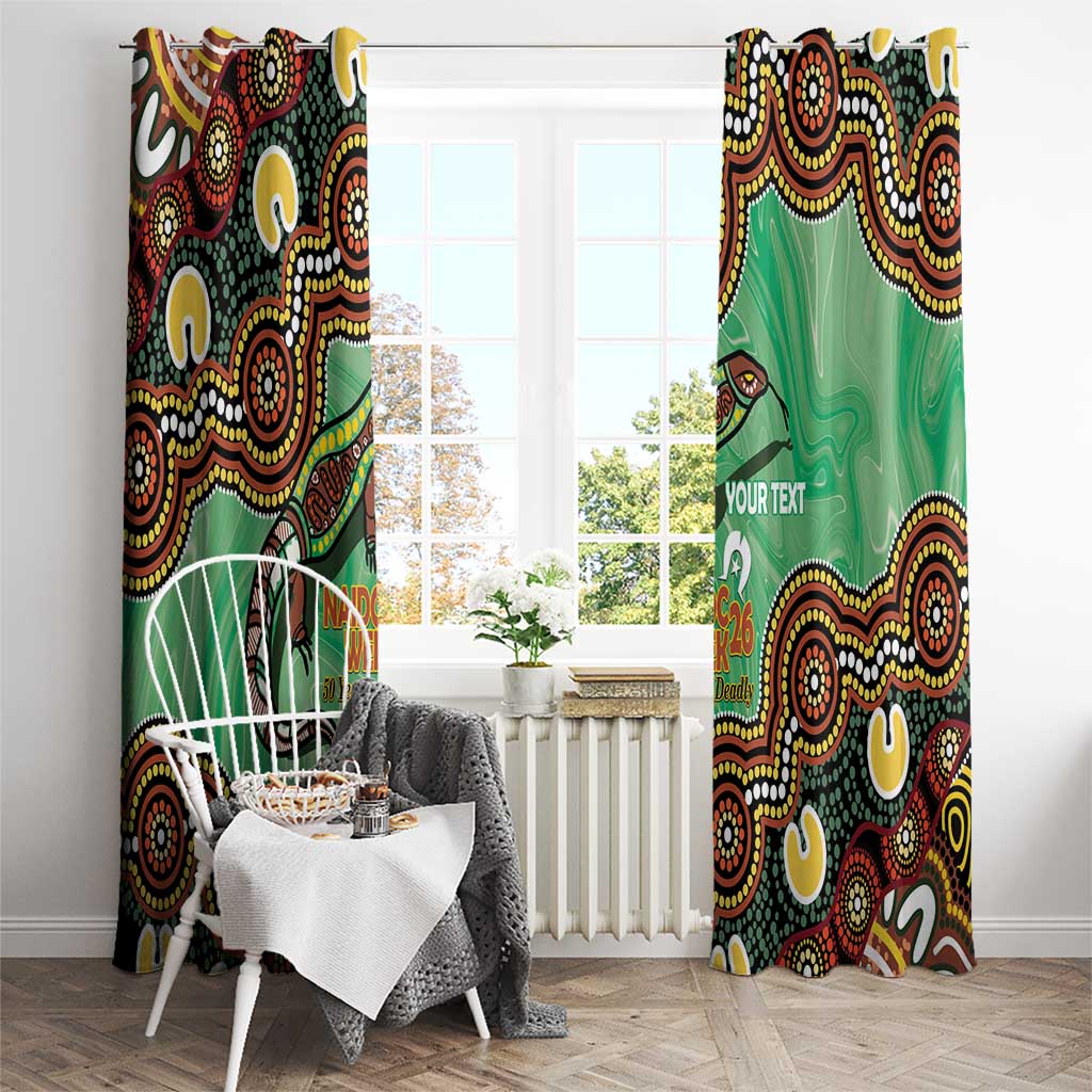 Personalised Australia Goanna NAIDOC Week 2026 Window Curtain 50 Years of Deadly Aboriginal Art
