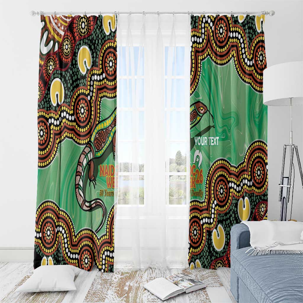 Personalised Australia Goanna NAIDOC Week 2026 Window Curtain 50 Years of Deadly Aboriginal Art