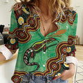 Personalised Australia Goanna NAIDOC Week 2026 Women Casual Shirt 50 Years of Deadly Aboriginal Art