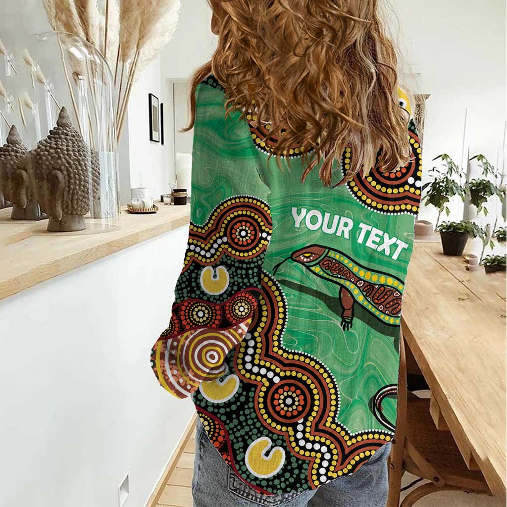 Personalised Australia Goanna NAIDOC Week 2026 Women Casual Shirt 50 Years of Deadly Aboriginal Art