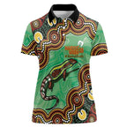 Personalised Australia Goanna NAIDOC Week 2026 Women Polo Shirt 50 Years of Deadly Aboriginal Art