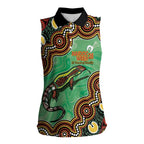 Personalised Australia Goanna NAIDOC Week 2026 Women Sleeveless Polo Shirt 50 Years of Deadly Aboriginal Art