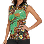 Personalised Australia Goanna NAIDOC Week 2026 Women Sleeveless Polo Shirt 50 Years of Deadly Aboriginal Art