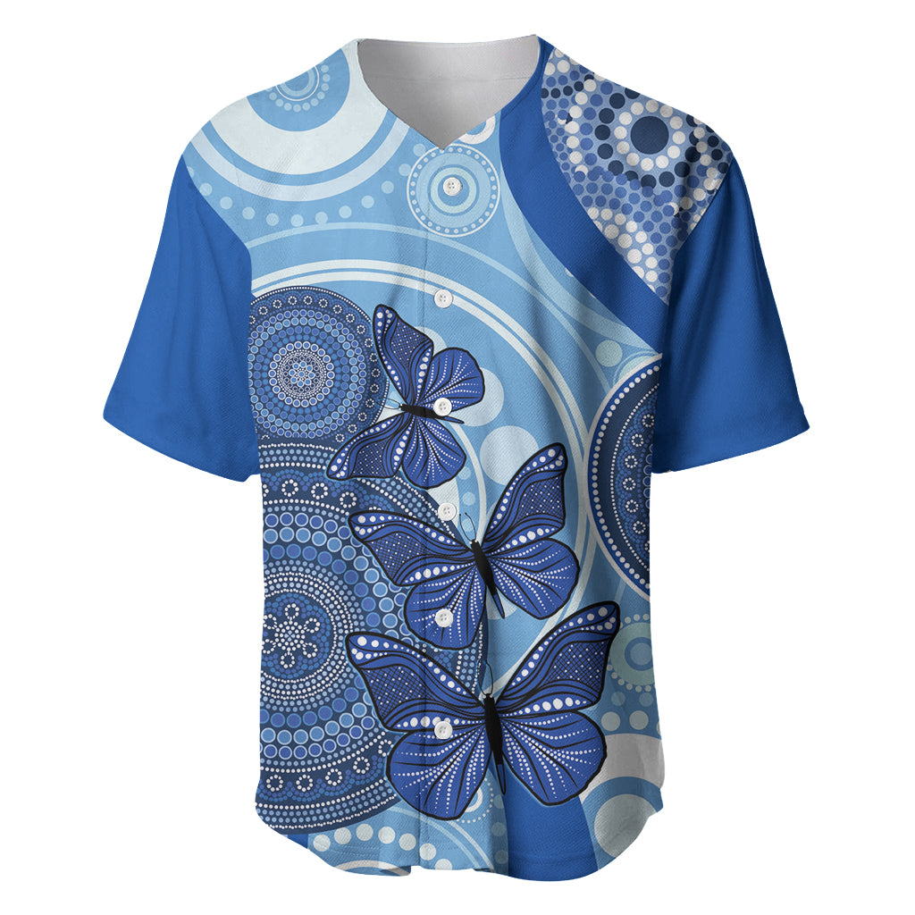 Australia Autism Awareness Baseball Jersey 4 April Indigenous Butterfly