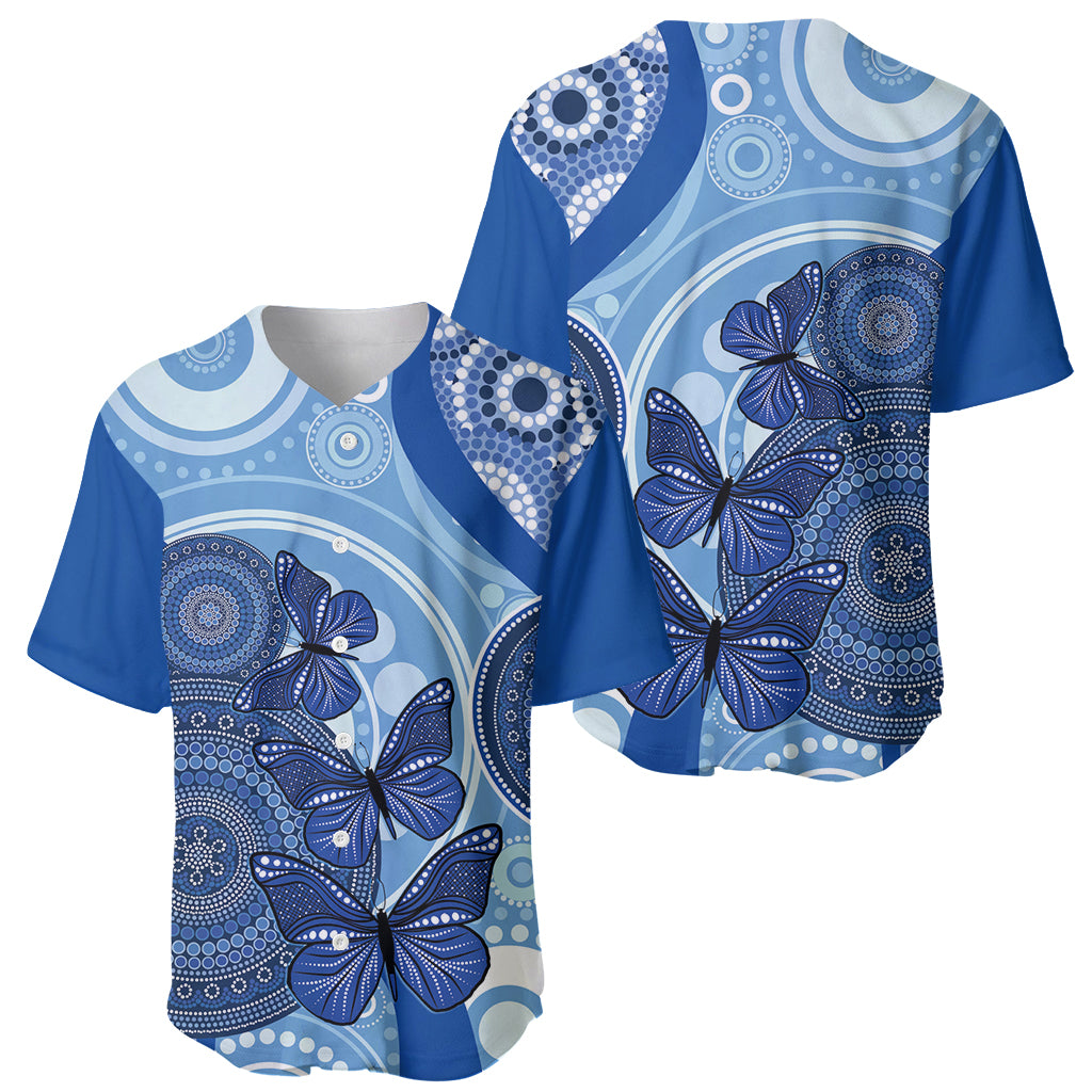 Australia Autism Awareness Baseball Jersey 4 April Indigenous Butterfly
