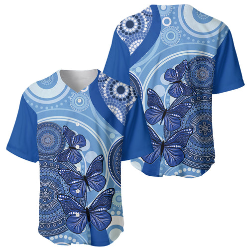 Australia Autism Awareness Baseball Jersey 4 April Indigenous Butterfly