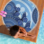 Australia Autism Awareness Beach Blanket 4 April Indigenous Butterfly