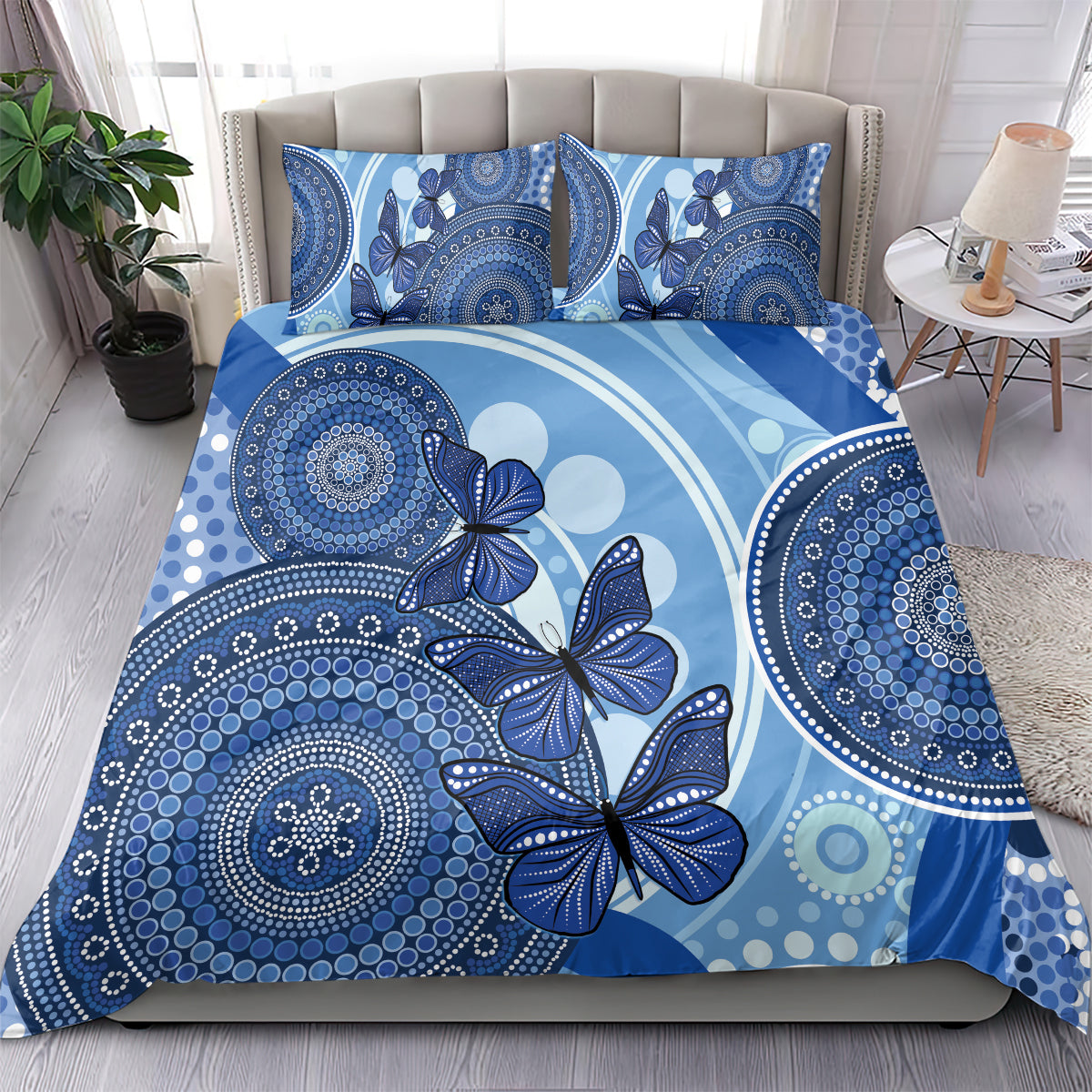 Australia Autism Awareness Bedding Set 4 April Indigenous Butterfly