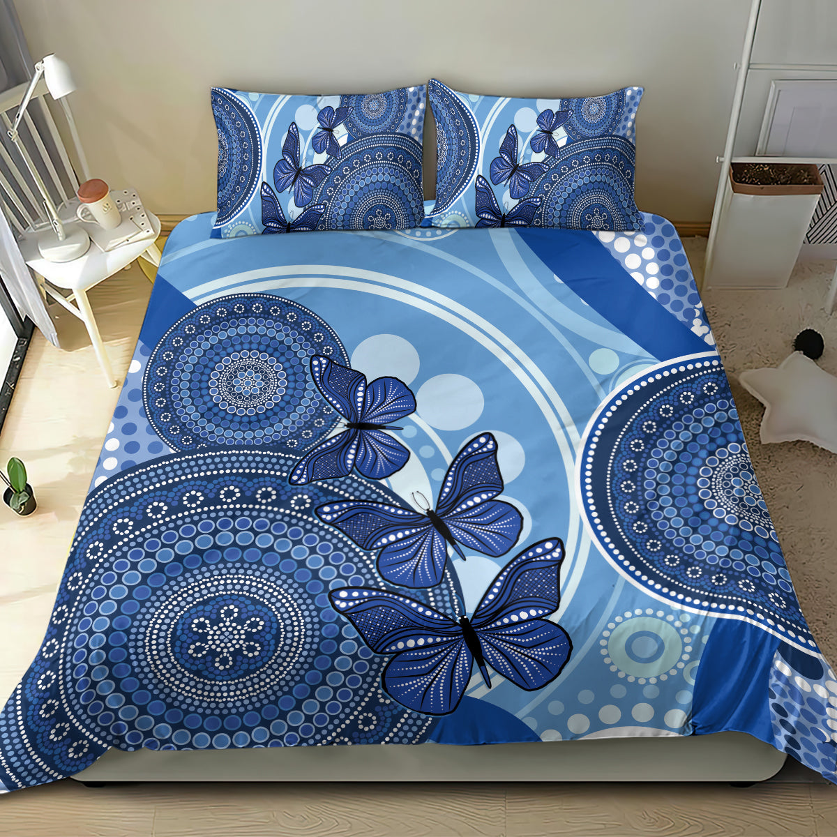 Australia Autism Awareness Bedding Set 4 April Indigenous Butterfly