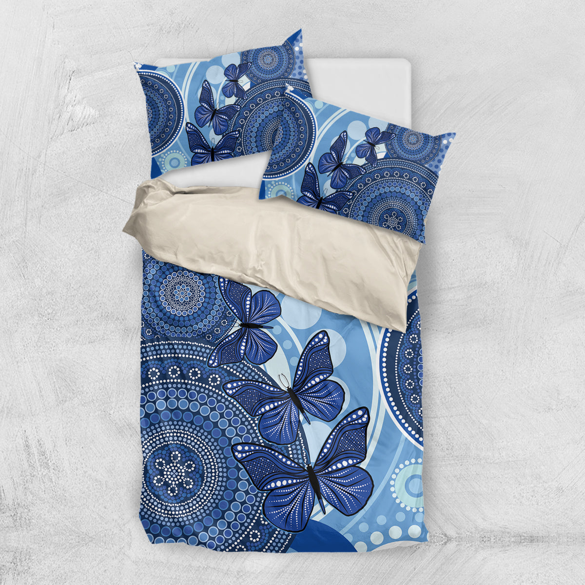 Australia Autism Awareness Bedding Set 4 April Indigenous Butterfly