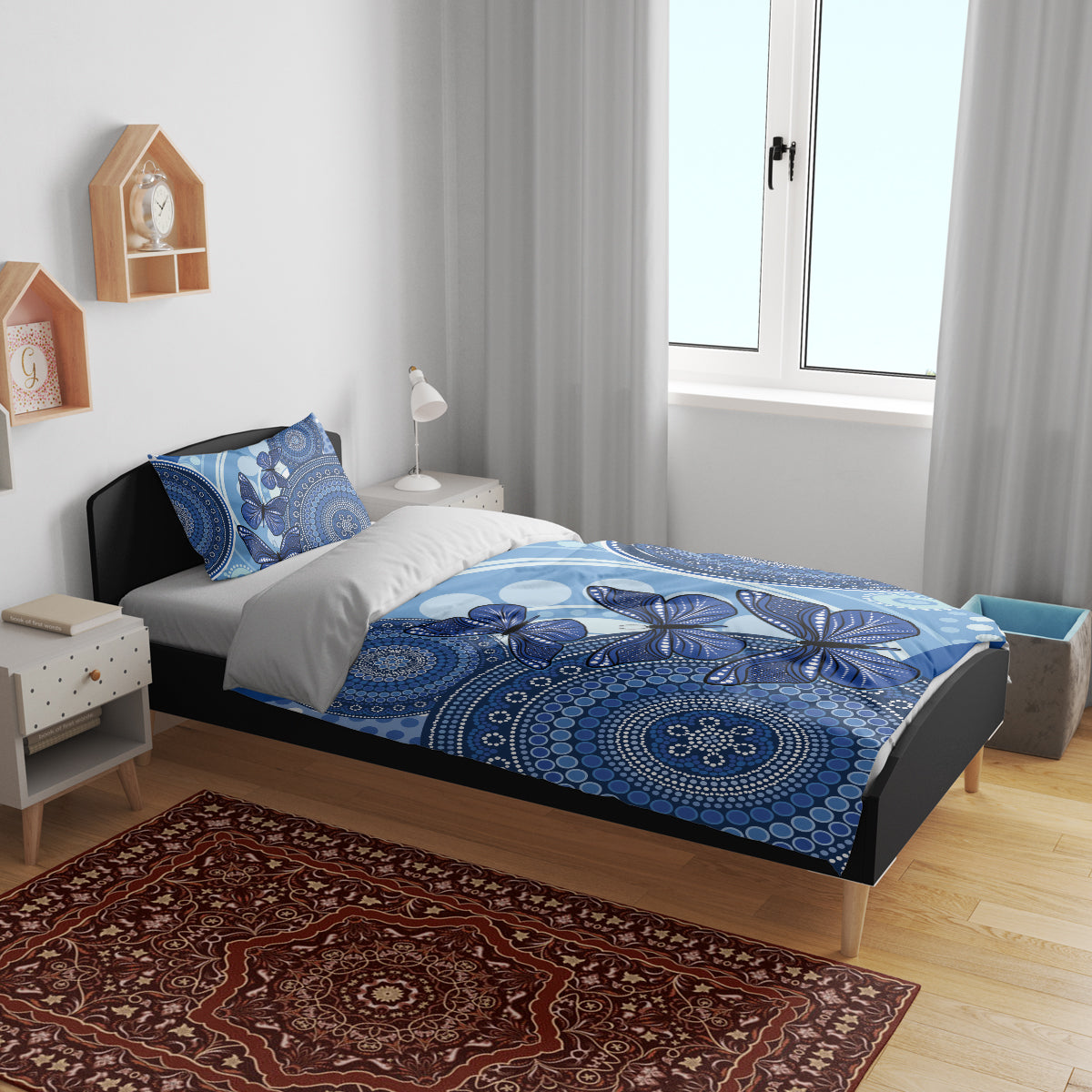 Australia Autism Awareness Bedding Set 4 April Indigenous Butterfly