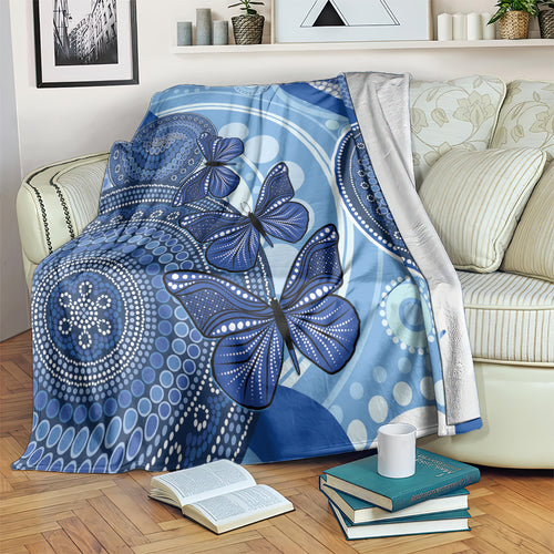 Australia Autism Awareness Blanket 4 April Indigenous Butterfly