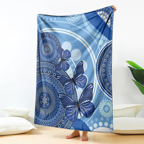 Australia Autism Awareness Blanket 4 April Indigenous Butterfly