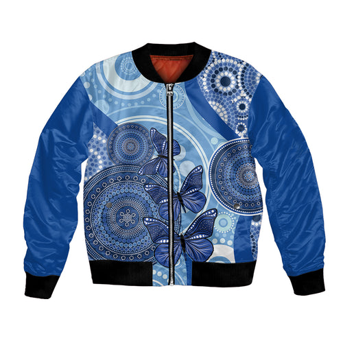Australia Autism Awareness Bomber Jacket 4 April Indigenous Butterfly