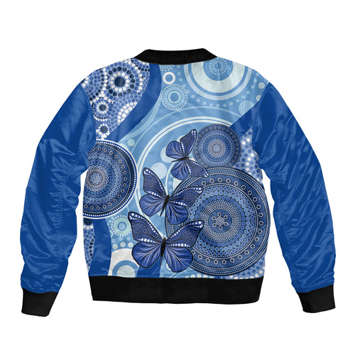 Australia Autism Awareness Bomber Jacket 4 April Indigenous Butterfly