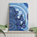 Australia Autism Awareness Canvas Wall Art 4 April Indigenous Butterfly