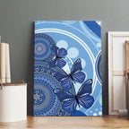 Australia Autism Awareness Canvas Wall Art 4 April Indigenous Butterfly