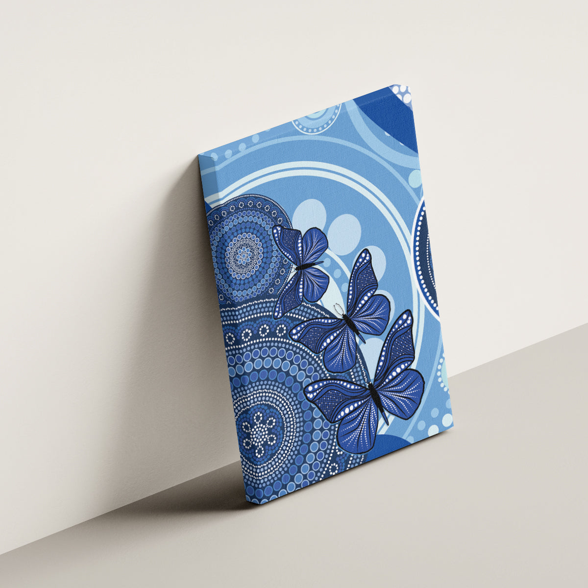 Australia Autism Awareness Canvas Wall Art 4 April Indigenous Butterfly