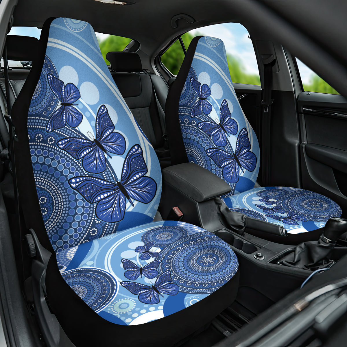 Australia Autism Awareness Car Seat Cover 4 April Indigenous Butterfly