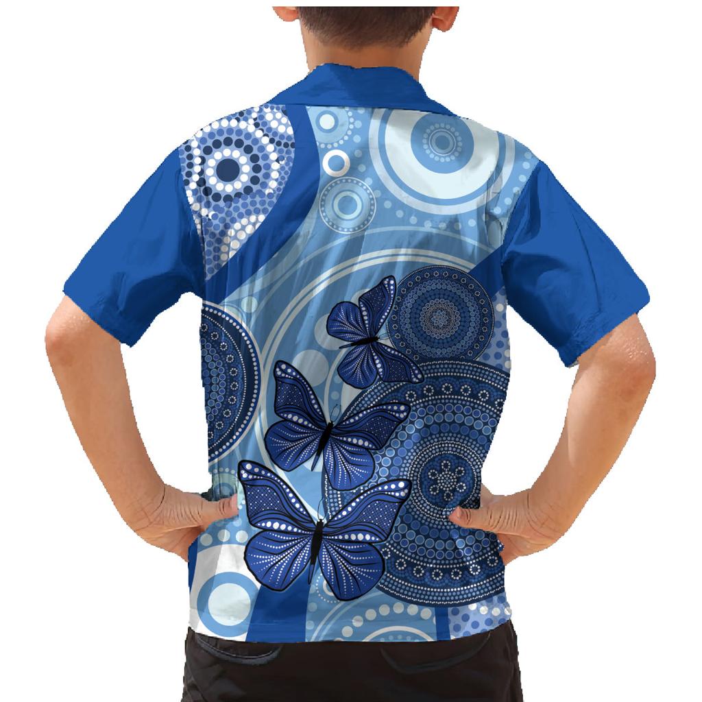 Australia Autism Awareness Family Matching Mermaid Dress and Hawaiian Shirt 4 April Indigenous Butterfly